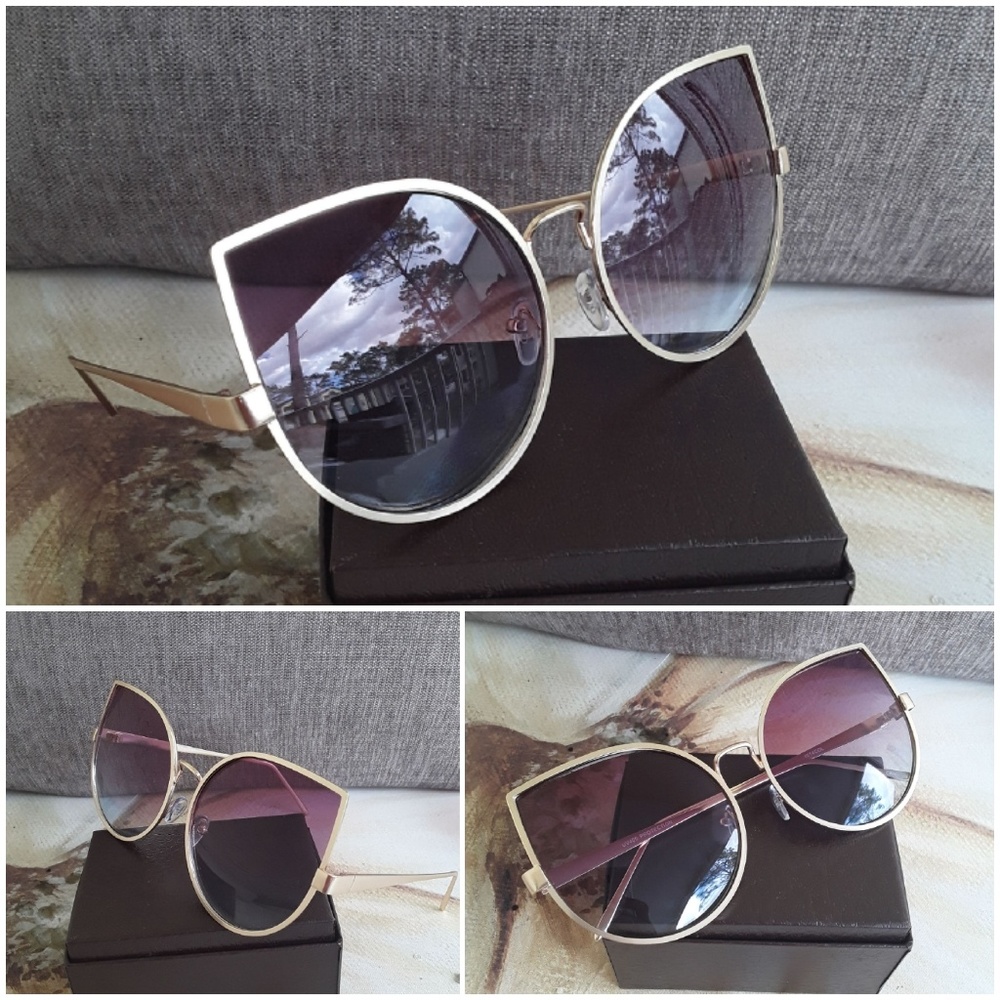 BRAND NEW 2019 OVERSIZED CAT EYE STYLE SUNGLASSES - Picture 2 of 8